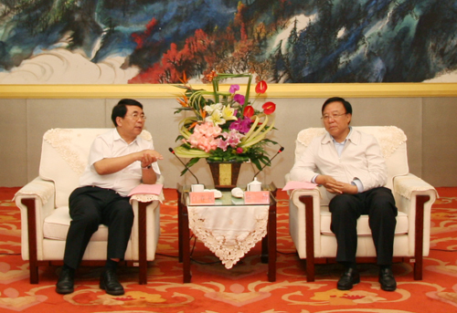 白春礼与甘肃省委书记陆浩会谈